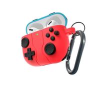 Compatible avec Coque AirPods 4 2024, Design de Console de Jeux Rétro, Housse Anti-Choc en Silicone Épaissi Mousqueton, Cadeau Nostalgique pour Gamer - Rouge