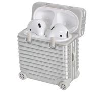 Compatible avec Coque pour AirPods 2 et Coque airpods 1 Génération, Coque AirPods, Conception des Bagages,Supporte Le Chargement sans Fil, Protection Complète, Résistant aux Chocs (Argent)
