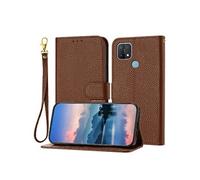 Compatible avec Coque pour OPPO A15/A15S/A35 Etui Protection Housse De Téléphone Portefeuille Léther Cuir PU Flip Folio Titulaire De Fentes Pour