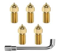 Compatible avec Crea-lity Ender 5 S1/Ender 7 Crea-lity Ender 3 V3 SE M6 Buses 0,4 mm 5 pièces Buses en Laiton Haute Vitesse Accessoires d'imprimante 3D