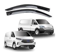 Compatible avec : déflecteurs d'air Ford Transit Custom 2023+ et visières de fenêtre VW Transporter T7 (à partir de 2025) - Lot de 2 déflecteurs extérieurs teintés de qualité supérieure pour