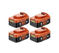 Compatible avec DeWalt la Batterie Lithium-ION Rechargeable Haute capacité 20 V 8,0 Ah, DCB200, DCB206, DCB184 avec écran.(4pcs)