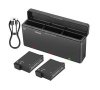 Compatible avec DJI Osmo Action & 360 Series, Batterie et Chargeur d'appareil Photo 2200 mAh.(2 Battery 1 Charger)