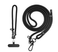 Compatible avec DJI Pocket 3 / Compatible avec Insta360 X4 / Compatible avec Les Reflex numériques Nikon - Bandoulière à vis 1/4" (85 cm) et dragonne Anti-Perte(Black)