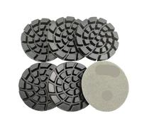 Compatible avec DT-DIATOOL 6 pièces/ensemble 4 pouces de diamètre 100 mm grain 50 tampons polissage diamantés for béton, disques ponçage à liaison résine for sol sec(4 inches Grit 800)