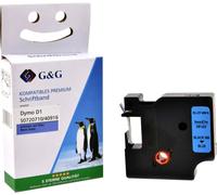 Compatible avec DYMO D1/ 40916/ S0720710 Ruban (9mm x 7m) Noir sur Bleu Marque : G & G