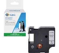 Compatible avec DYMO D1/ 45800/ S0720820 Ruban (19mm x 7m) Noir sur transparent - Marque: G & G