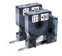 Compatible avec Dymo D1 Ruban 45013 12mm x 7m Noir sur Blanc S0720530, Recharg D1 Ruban 12mm x 7m pour Dymo Labelmanager 160 210D 280 360D 420P 500TS 640cb PnP, 2x