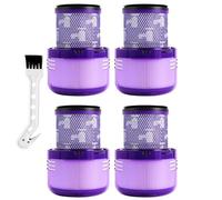 Compatible avec Dyson - 4 à 8 filtres arrière Cyclone avec brosse, for aspirateurs V11 Animal/Torque Drive et V15 Detect. Pièces détachées(4pc with brush)