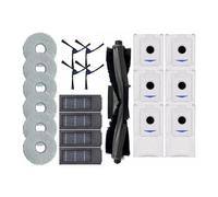 Compatible avec Ecovacs Debot X2/X2 Omni/X2 Pro Plus Aspirateur Robot Roller Main Side Brush Cover HEPA Filtre Mop Mop Sac à poussière Pièce de rechange (Noir)