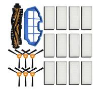 Compatible avec Ecovacs Deebot N79S DN622 Conga Excellence 990 Eufy RoboVac 11C Brosse latérale pour aspirateur Pièces de filtre HEPA (couleur : kit combiné de 20 pièces)