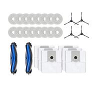 Compatible avec Ecovacs, Deebot T50 PRO, aspirateur robot : brosse principale latérale, filtres HEPA, lingettes de nettoyage et sacs à poussière.(28pcs)