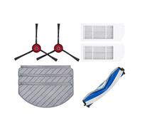 Compatible Avec ECOVACS N20 Pro Plus Kit de pièces de rechange for aspirateur robot brosse latérale principale, filtre, chiffon, sac à poussière(SetD)