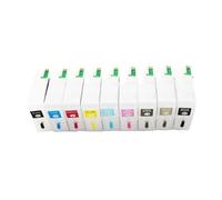 Compatible avec Epson, 80ml Cartouche Encre Recharge Vide avec Puce T5801 | Cartouche d'encre de recharge vide de 80ml, avec puce, T5801-T5809 T5811-T5819,T3800 3880(3880)