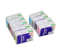 Compatible avec Epson, Cartouche Rechargeable 3800 3880 | 9 pièces T5801-T5809 vides rechargeables avec capteur à puce for 3800 3880(For 3880)