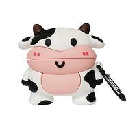 Compatible avec étui AirPods Pro Vucques, enfants Adolescents Filles Femmes Silicone TPU Dessin Animale Vucche Coque pour Coque AirPod Pro, Cute Cartoon 3D Cow Case For AirPods Pro - Mouches
