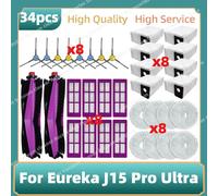 Compatible avec Eureka J15 Pro Ultra, brosse latérale, filtre Hepa, accessoires de remplacement en tissu de vadrouille Top Selling