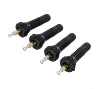 Compatible avec F150 Explorer pour Jeep pour Wrangler pour Dodge Charger TPMS Capteur de pression des pneus Tige de valve en caoutchouc noir 4 pièces