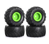 Compatible avec FCX24 pour SCX24 C10 pour JLU pour Deadbolt pour Gladiator pour Bronco Voiture Crawler 1/24, Monster Truck, 4 Jantes Et Pneus Pneu Caoutchouc RC