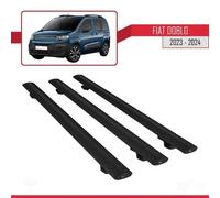 Compatible Avec Fiat Doblo 3 2023-2026 Basic Model Barres De Toit Railing Porte-Bagages De Voiture Noir Aluminium 3 Barres