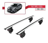 Compatible avec Fiat Egea Tipo 2015-2023 Barres de Toit ACE-4 Railing Porte-Bagages de voiture - Gris