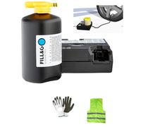 Compatible avec Ford Fiesta 2008 KIT DE GONFLAGE ET DE RÉPARATION Automatique avec Pompe À AIR ÉLECTRIQUE ET Liquide D'ÉTANCHÉITÉ 450 ML pour Voitures, VUS, Vans, Motos