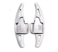 Compatible avec Ford pour Focus pour Escape pour Kuga 2017 2018 Levier Changement Vitesse en Aluminium Extension Palette Changement Vitesse Accessoire Intérieur Changement Vitesse Volant(Silver)