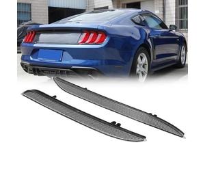 Compatible avec Ford Pour Mustang 2015 2016 2017 2 Pièces Autocollant Réflecteur De Pare-chocs Panneau D'avertissement FR3Z15A448A FR3Z15A449A Feu arrière