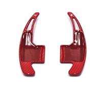 Compatible Avec Ford Pour Mustang 2015-2023 Accessoires D'extension De Levier De Vitesse Pour Volant De Voiture, Équipement De Décoration De Voiture extensions volant(Carbon Red)