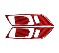 Compatible Avec Ford Pour Mustang GT 2015 2016-2021 Autocollants Décoratifs Poignée De Porte Intérieure De Voiture, Accessoires De Couverture De Garniture Accessoires décoration(Rouge)