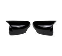 Compatible avec Ford pour Ranger 2012 - 2022, Couvercle De Rétroviseur Latéral, Garniture De Boîtier Arrière De Porte Extérieure en Fiber De Carbone Rétroviseurs Auto Coques(Bright Black)