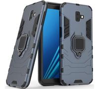 Compatible Avec Galaxy J6+ 2018 Coque, Anneau De Support Téléphone Voiture Magnétique Bague 360 Étui De Protection Pour Samsung Galaxy J6 Plus Bleu Marine