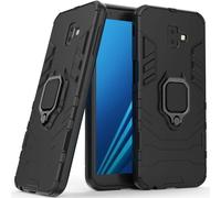 Compatible Avec Galaxy J6+ 2018 Coque, Anneau De Support Téléphone Voiture Magnétique Bague 360 Étui De Protection Pour Samsung Galaxy J6 Plus Noir