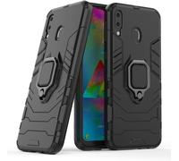 Compatible Avec Galaxy M20 Coque, Anneau De Support Téléphone Voiture Magnétique Bague 360 Étui De Protection Pour Samsung Galaxy M20 Noir