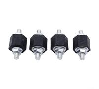 Compatible avec Galaxy pour Sharan T4 en caoutchouc noir avec écrous OEM 191201256 Support de refroidisseur intermédiaire Bloc silencieux pour pompe à carburant Coussin Support Kit de quatre pièces
