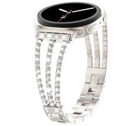 Compatible avec Galaxy Watch 7/6/5/4 de 40 mm, 44 mm, Watch 6 Classic 47 mm, 43 mm, Watch 5 Pro 45 mm, bracelet de luxe en diamant brillant pour femme pour montre 4 Classic de 42 mm, 46 mm, lumière