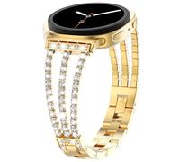Compatible avec Galaxy Watch 8/Watch 8 Classic 40 mm/44 mm, bracelet de luxe avec diamants étincelants pour femme pour Galaxy Watch 8/8 Classic, doré