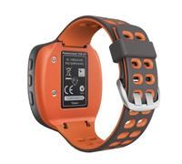 Compatible avec Garmin Foreunner 310XT Watch Band, Soft Silicone Watch Strap Remplacement pour Forerunner 310XT Smartwatch, Grey-Orange