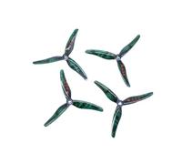 Compatible avec Gemfan 4 PCS 5 Pouces hélices à 3 pales 2 Paires CW CCW for Drone RC de Course(Yellow)