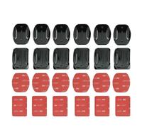 Compatible avec GoPro 13/12/9/8/7/5, Compatible avec DJI/SJCAM - Supports adhésifs incurvés et Plats, Accessoires for caméras d'action (Casque/Planche/Voiture)(N1)