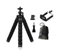 Compatible avec GoPro Hero 12-3 Black/Max, Compatible avec YI/Eken/SJCAM/AKASO - Accessoire for caméra d'action Mini trépied Flexible en Forme de Pieuvre(Black 5PC)