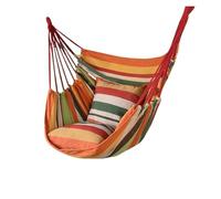 Compatible avec hamac balançoire, Chaise d'extérieur, Simple, Large, Toile épaisse, Plage, Camping, Loisirs, dortoir Portable(Orange Green)