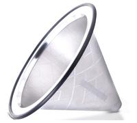 Compatible avec Hario V60 Chemex Verser sur le filtre a cafe - large base metallique reutilisable en acier inoxydable Dripper - Filtre de cafe sa