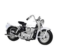 Compatible Avec Harley Davidson 1998 FLSTS Heritage Springer, 2002 FLHRSEI CVO Custom, Modèle De Moto De Simulation 1:18 Avec Base En Alliage Et Plastique(1952 K White)