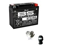 Compatible avec Harley Davidson FLHTCU Electra Glide Ultra Classic Anniv. 1340 de 1993 à 1993 Batterie BS BTX24HL-BS SLA déjà prête à l'emploi 21 Ah 12 V 205 x 87 x 162 mm active scellée