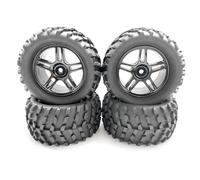 Compatible avec HBX 16889 pour SCY 16101 pour MJX H16 16207 16208 162010 1/16 RC Car Upgrade Parts 4Pcs 82mm Rubber Wheel Tire 12mm Hex Voiture RC Pneus Jante