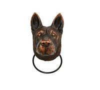 Compatible avec heurtoir de porte vintage en résine en forme de tête de chauve-souris ou de chien, décoration de portail antique ornée d'animaux(Wolf dog)