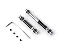 Compatible avec HOBBYPLUS CR-18P pour Rock pour TRX4 pour Redcat 4WD 1/18 RC Pièces De Voiture sur Chenilles 2 Pièces Ensemble d'arbre D'entraînement Central en Métal Pièces détachées RC(Black)