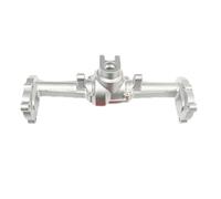 Compatible avec HOBBYPLUS CR18P Van 1/18 RC pour Rock Cars, Pièces De Mise À Niveau, Accessoires, Essieu Avant Et Arrière en Alliage D'aluminium Essieu Avant RC(Silver,Rear)