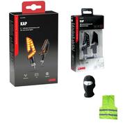 Compatible avec Honda VT 1100 C2 Shadow FLÈCHES LED Moto Clignotants LED Noirs 12 V HOMOLOGUÉS 1 Paire DE FLÈCHES À Verre FUMÉ, LUMIÈRE Orange 75 CM X 27 CM